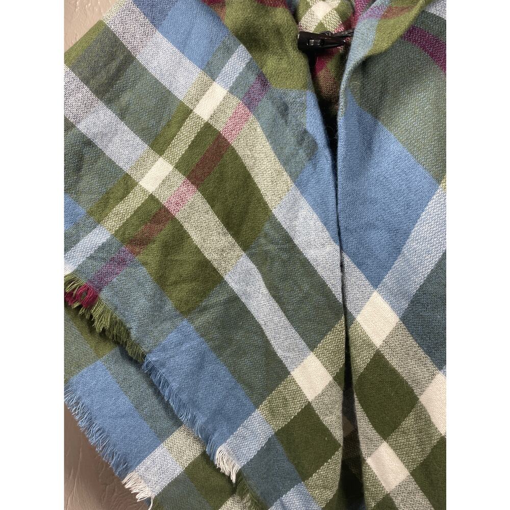 Altare Shawl Woven Wrap Poncho Fringe Trim Collared‎ One Size Colorful - Picture 2 of 4